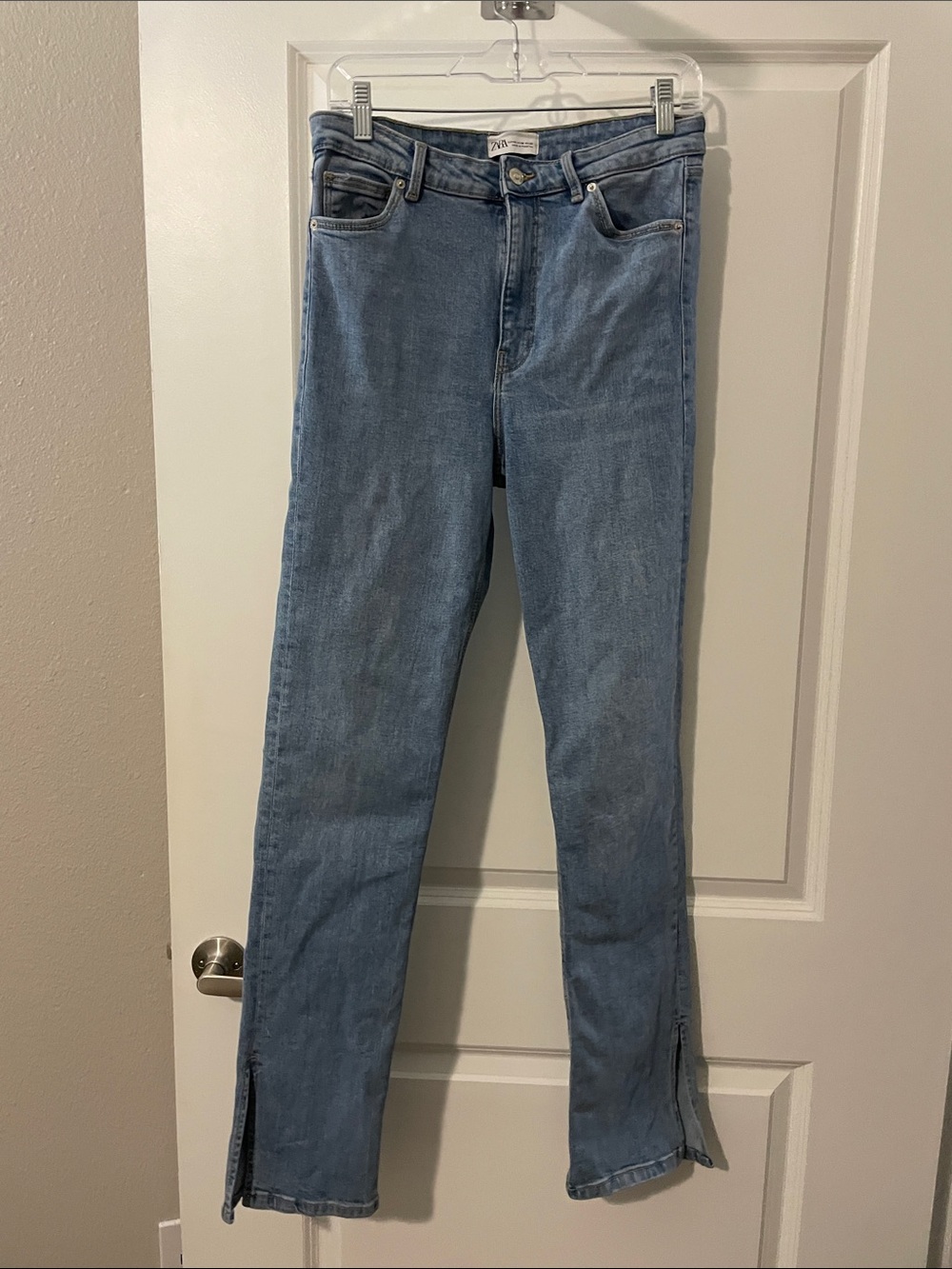 Zara Light Blue Straight Leg Jeans